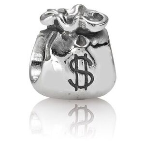 Pandora Money Bags Charm -
Retied, Sterling Silver